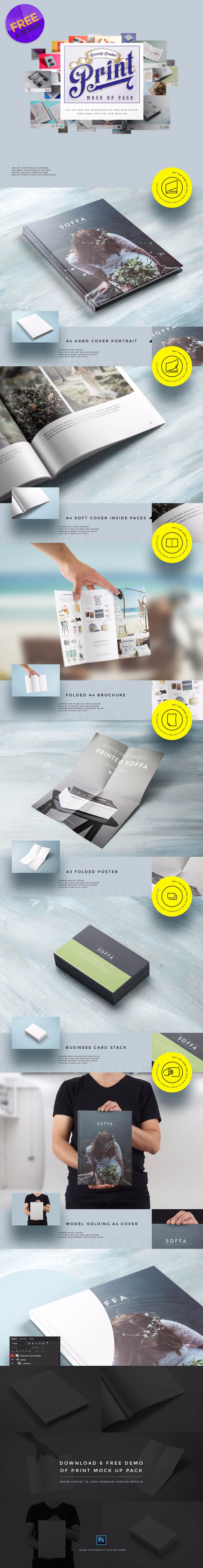 Free Print Mockup Pack PSD