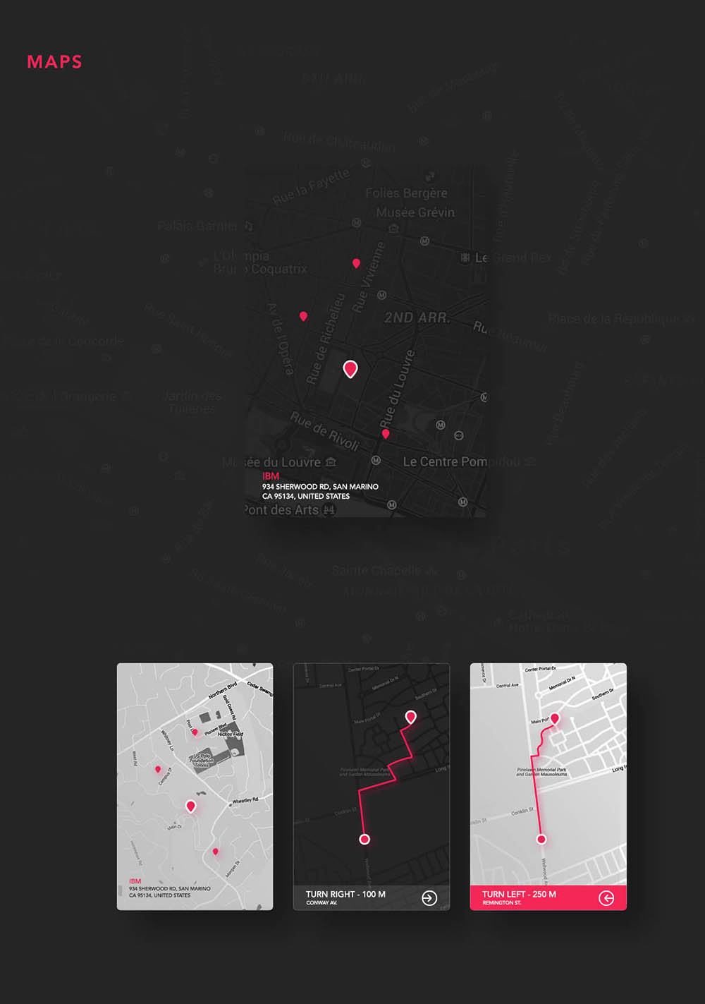 Free UI Kit PSD Maps