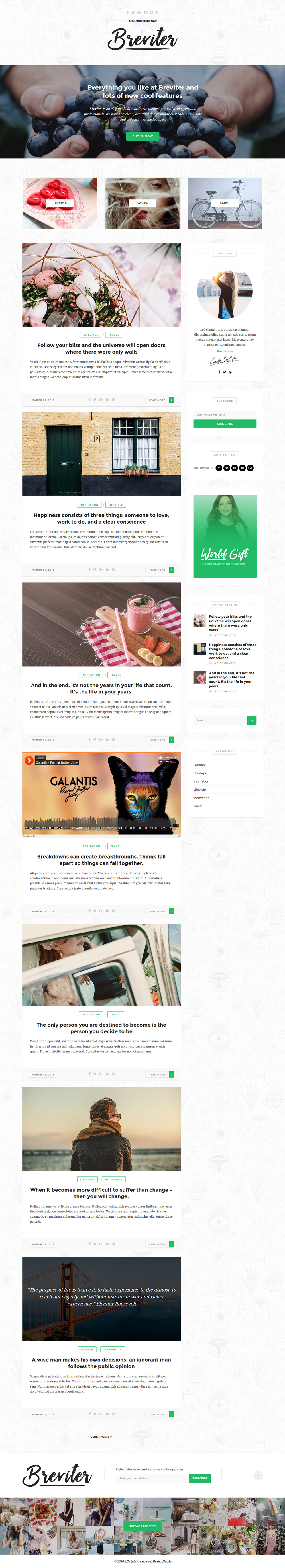 Blog Homepage PSD Template