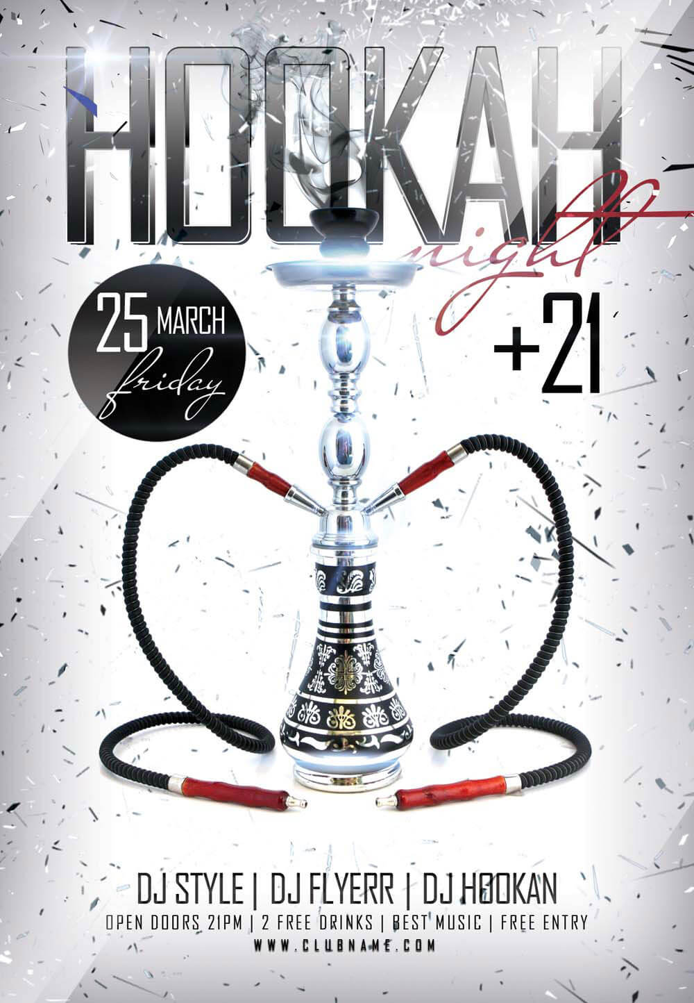 Hookah Night PSD Flyer Template