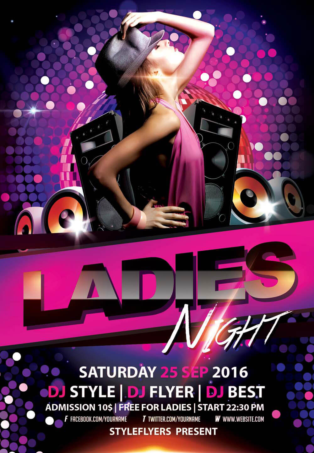 Ladies' Night PSD Flyer Template