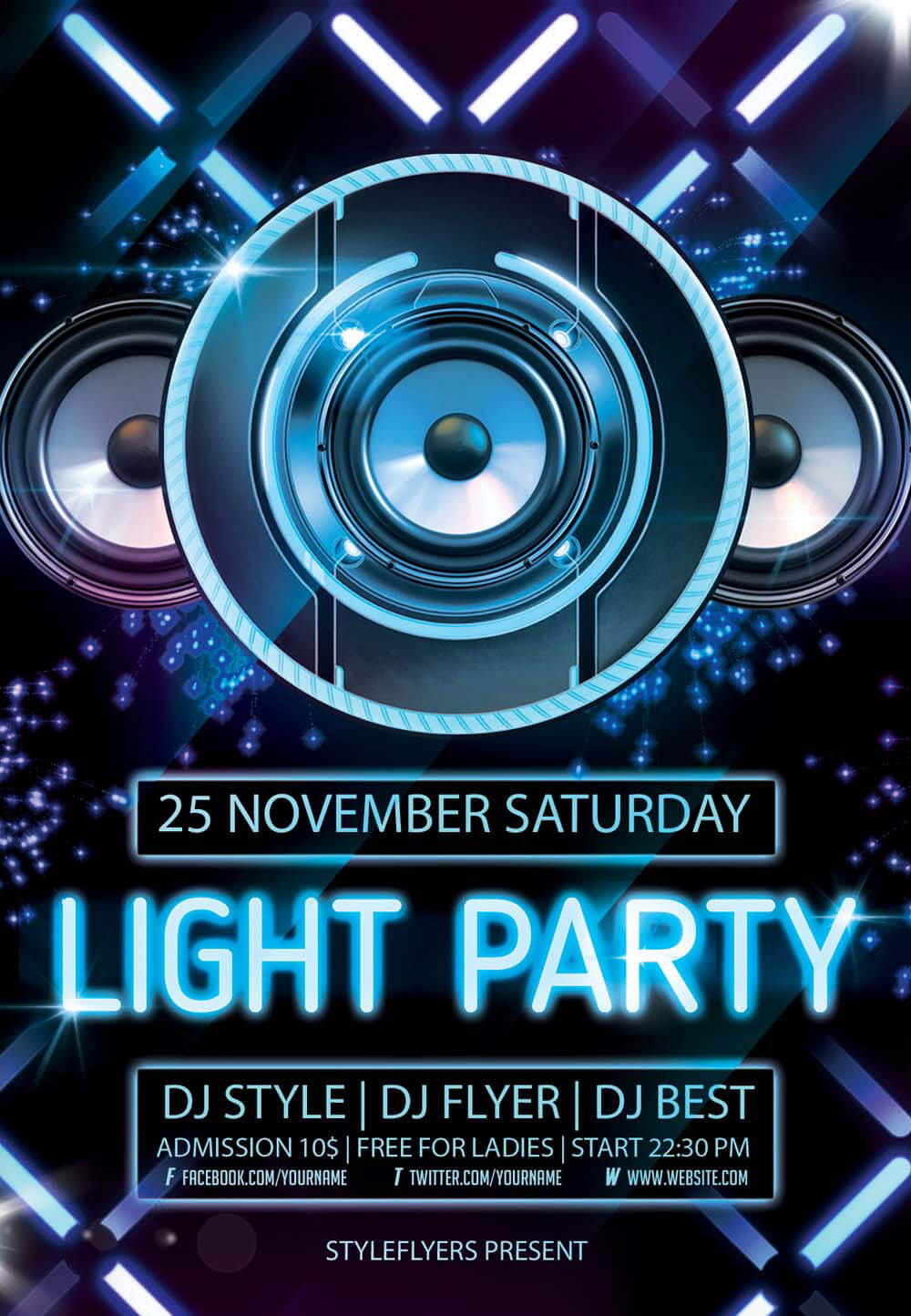 New Party Season Free PSD Flyer Templates - GraphicsFuel Regarding Free Templates For Party Flyers