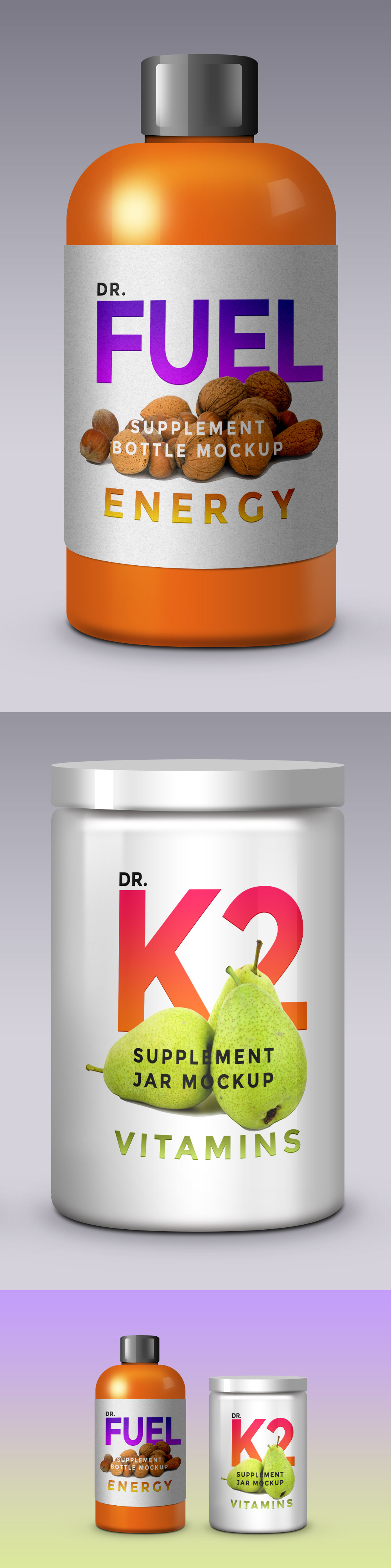 Supplement Product Packaging Mockups-PSD