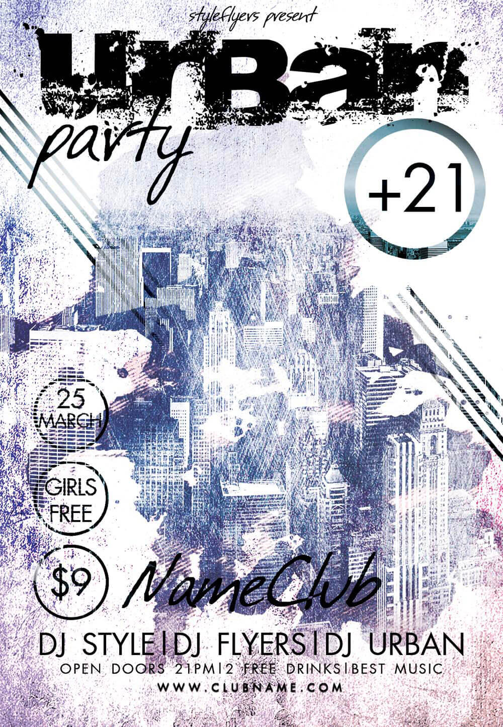 Urban Party PSD Flyer Template