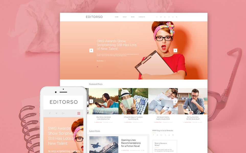 Editorso - Journalist Blog WordPress Theme