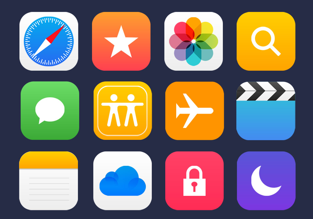 36 Apple Apps Vector Icons - GraphicsFuel