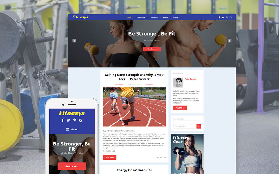 Fitness Blog WordPress Theme