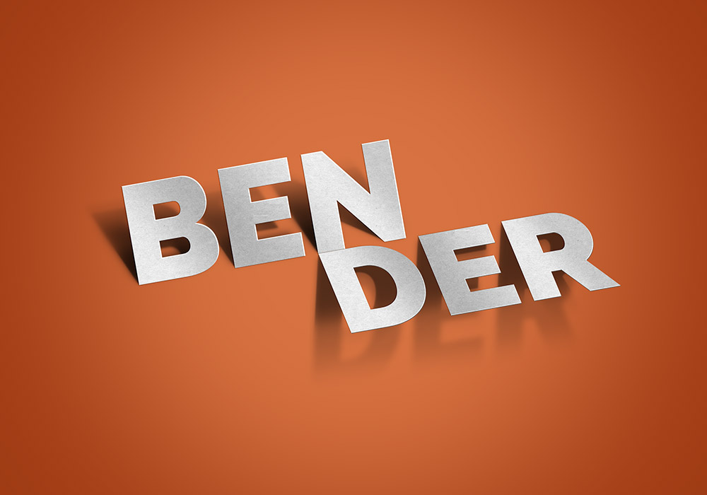 Bender Text Effect PSD