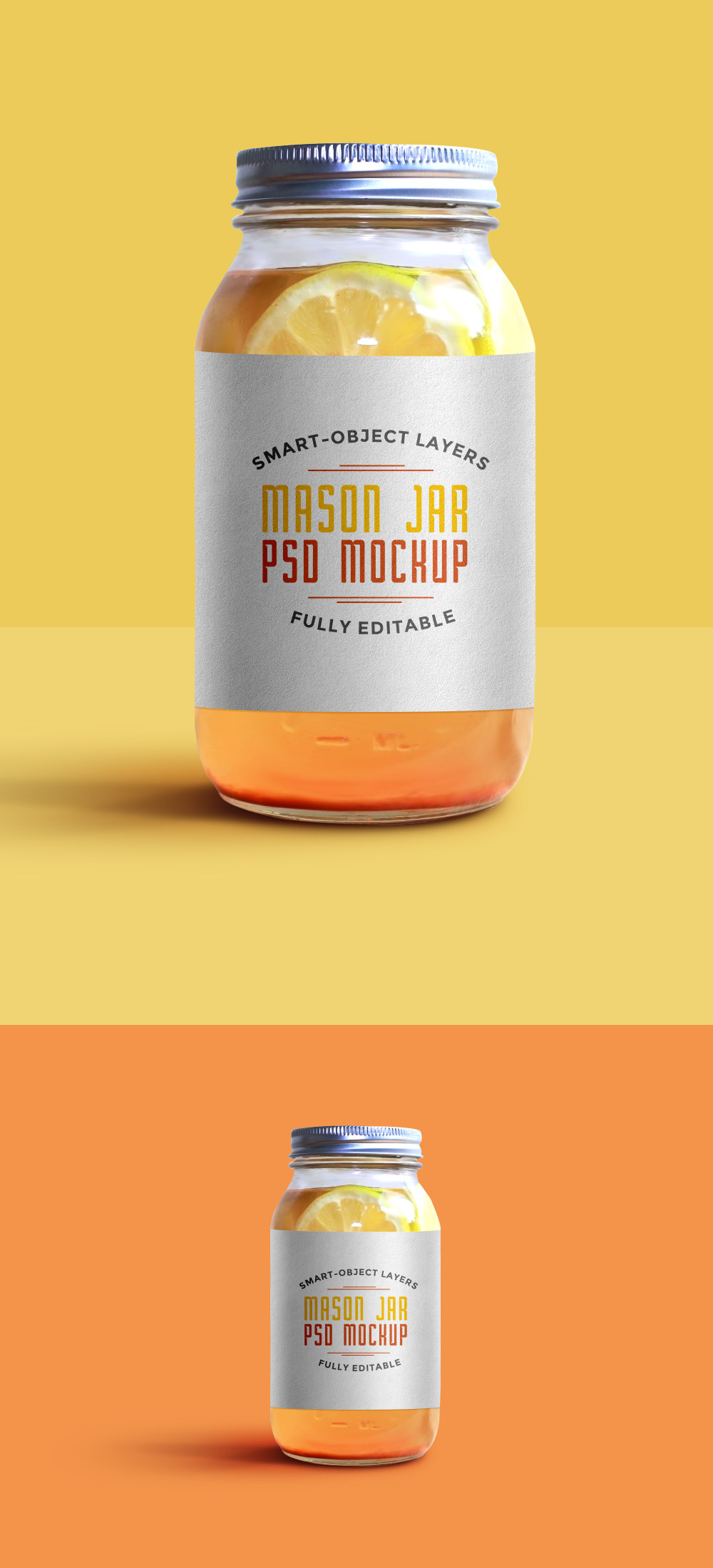 Mason Jar Mockup PSD