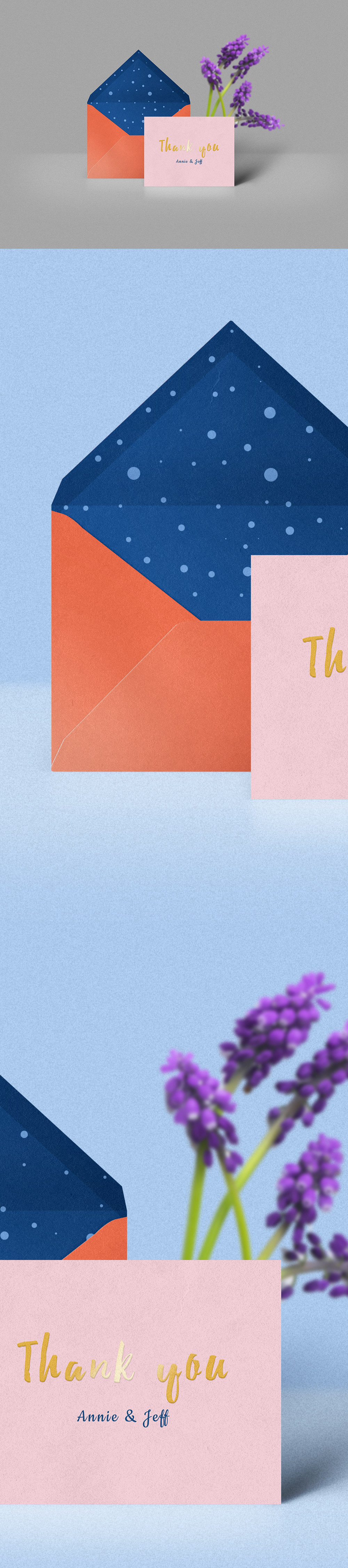 Thank You Card PSD Mockup