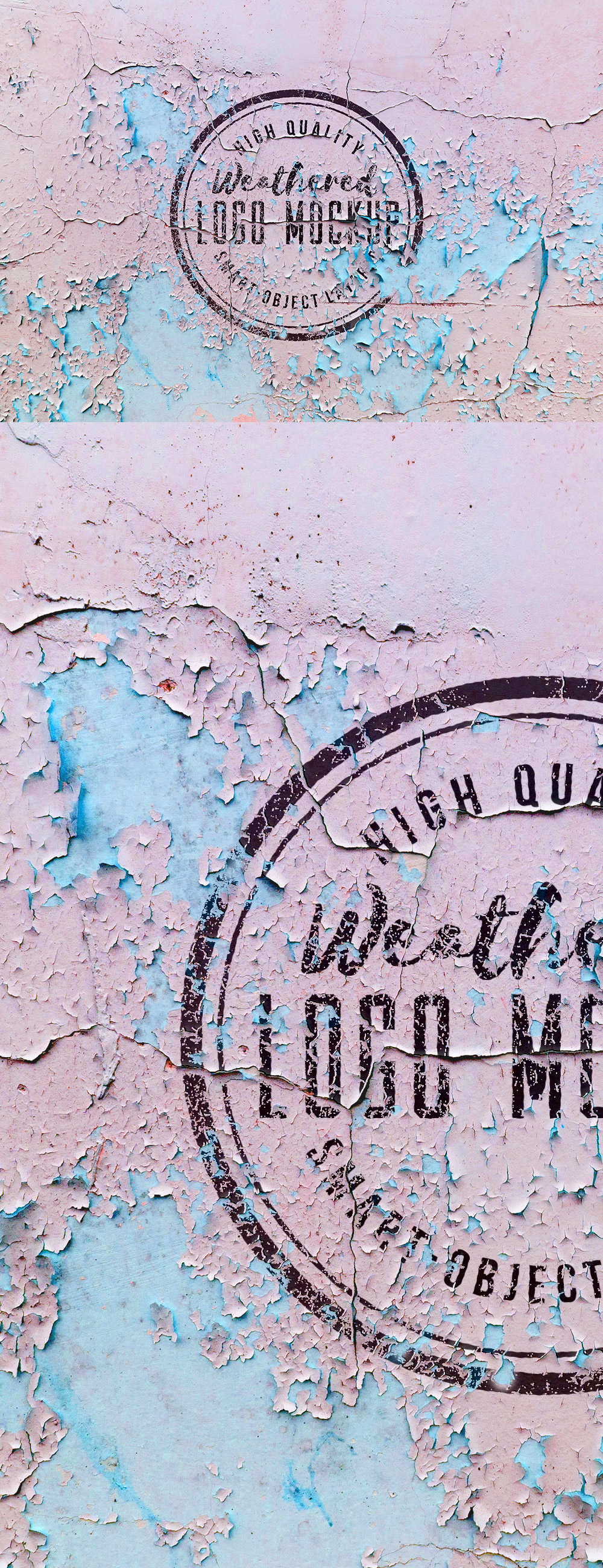 Weathered Logo Mockup PSD