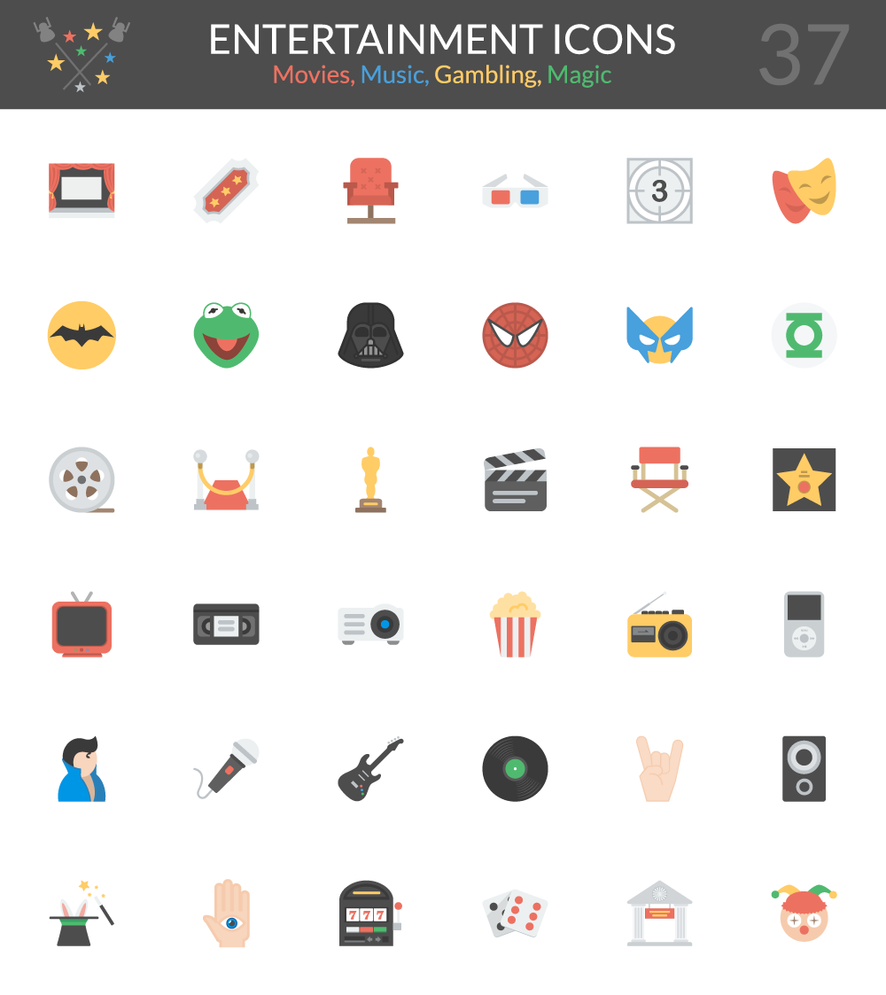 Entertainment Icons Pack