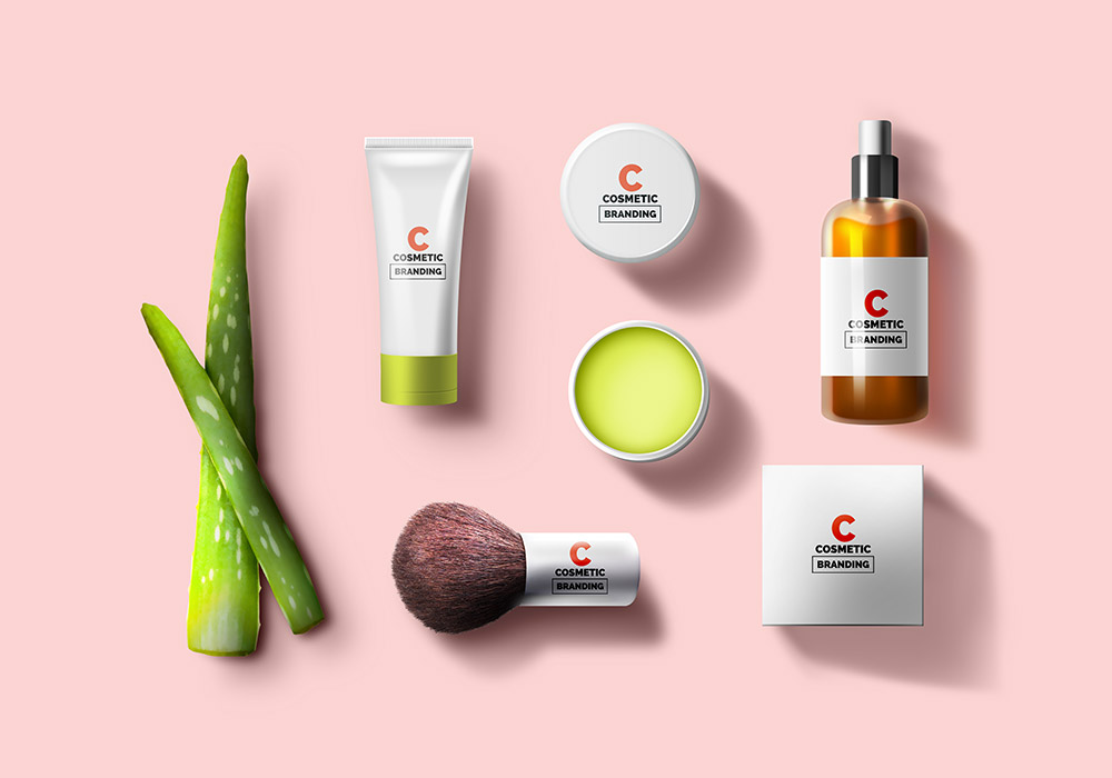 Cosmetic Branding Mockup PSD