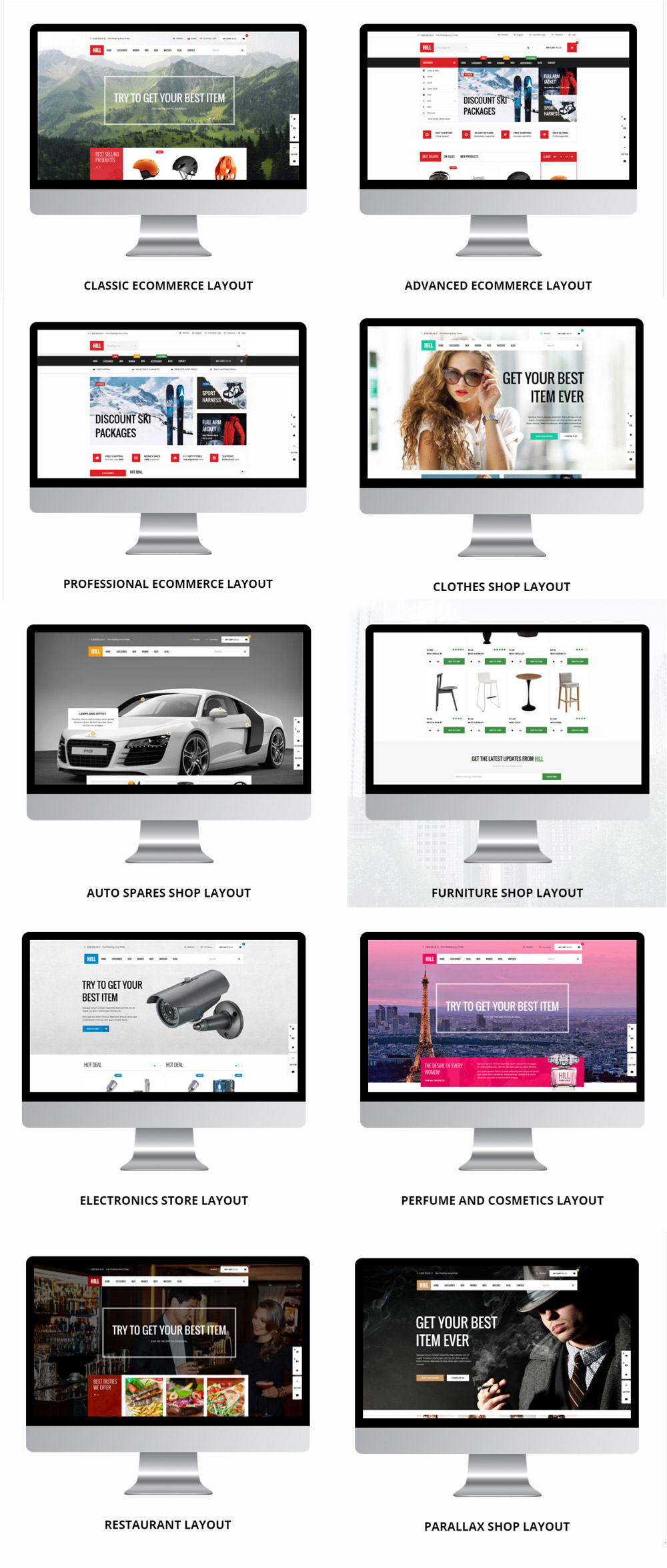 HILL: WP Woocommerce Theme Layouts