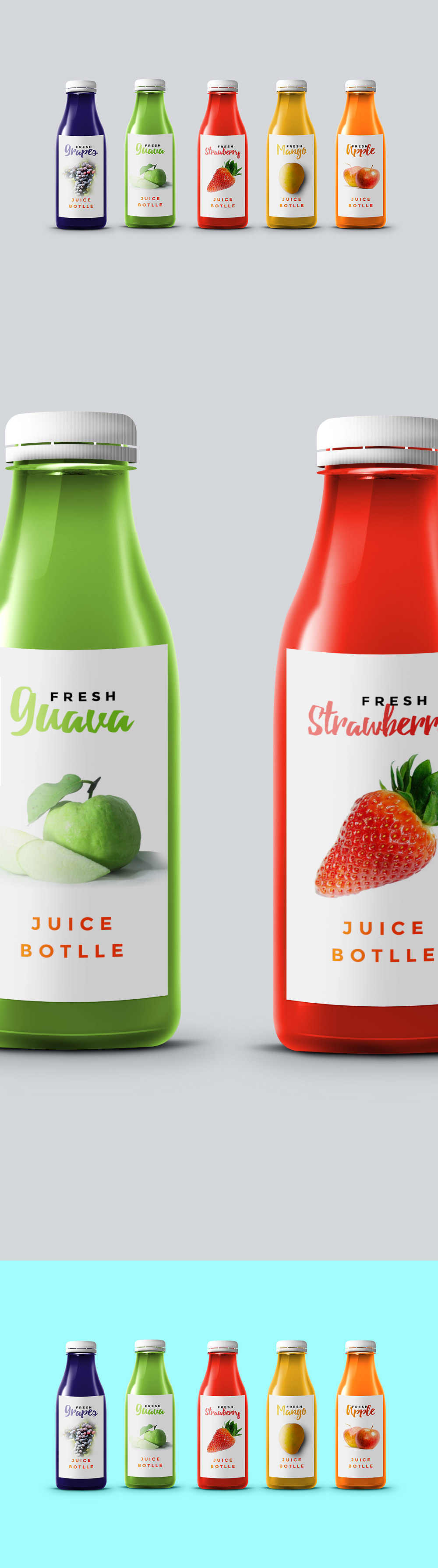 Juice Bottle Mockup Template