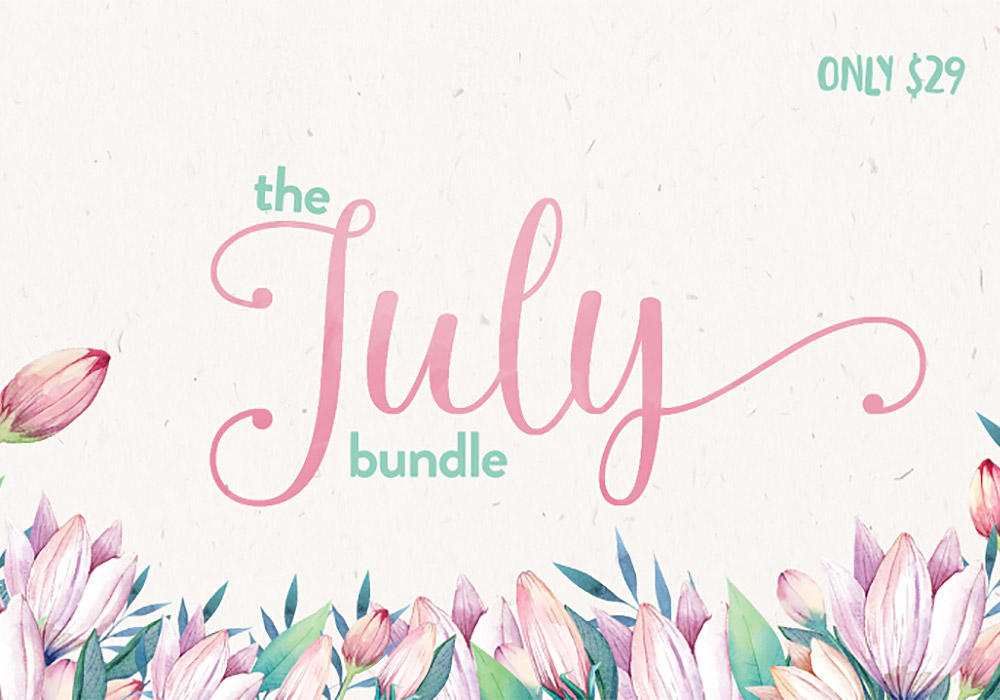 July Font & Design Bundle