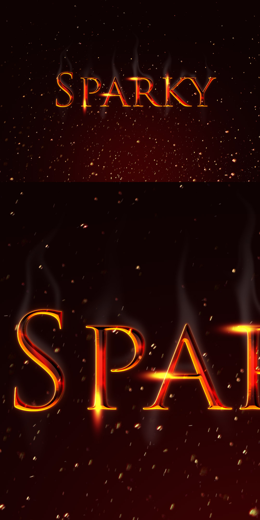 Sparky Text Effect PSD