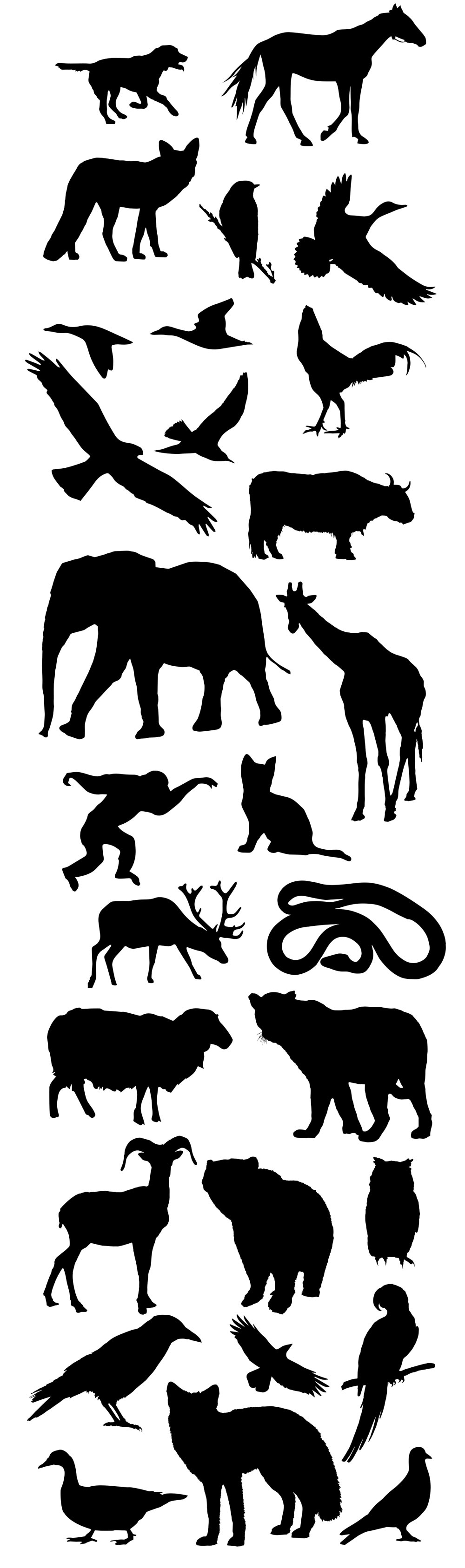 Animals & Birdsl Vector Silhouettes