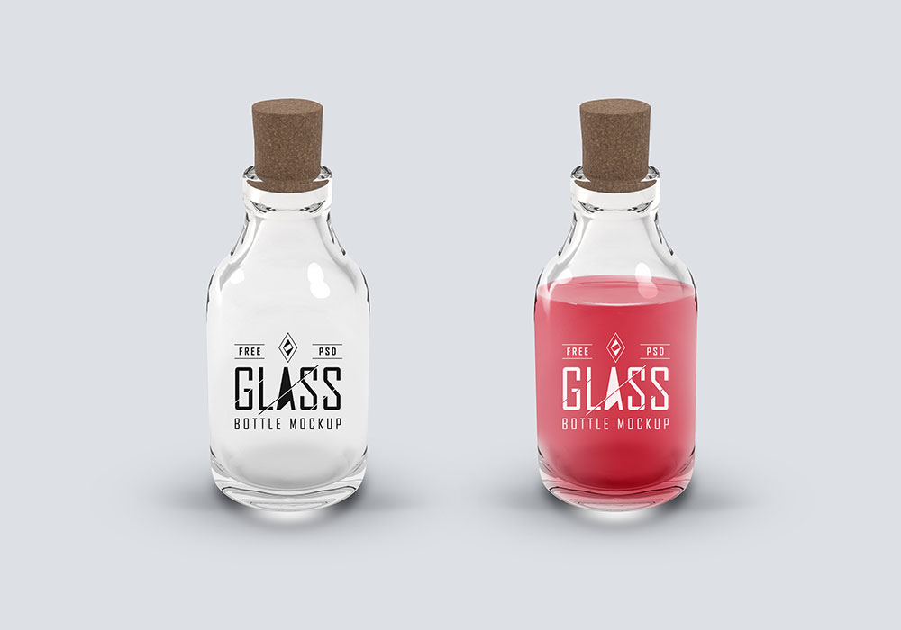 Download Glass Bottle PSD Mockup - GraphicsFuel