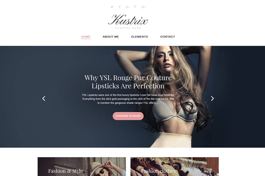 Kustrix - Fashion WordPress theme