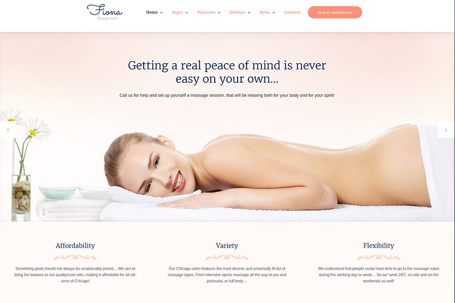 Massage Salon WordPress theme