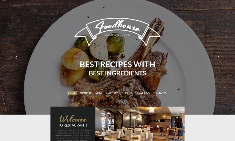 European Cuisine PSD Template