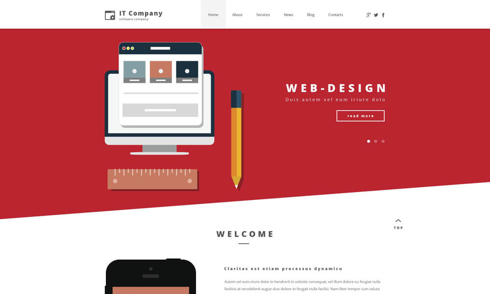 IT Company PSD Template