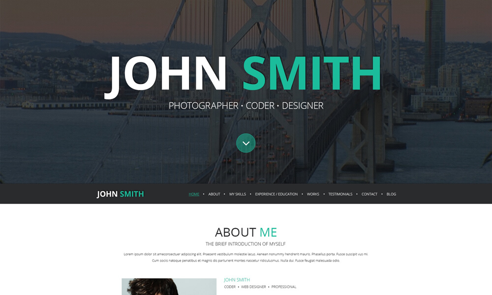 John Smith PSD Template