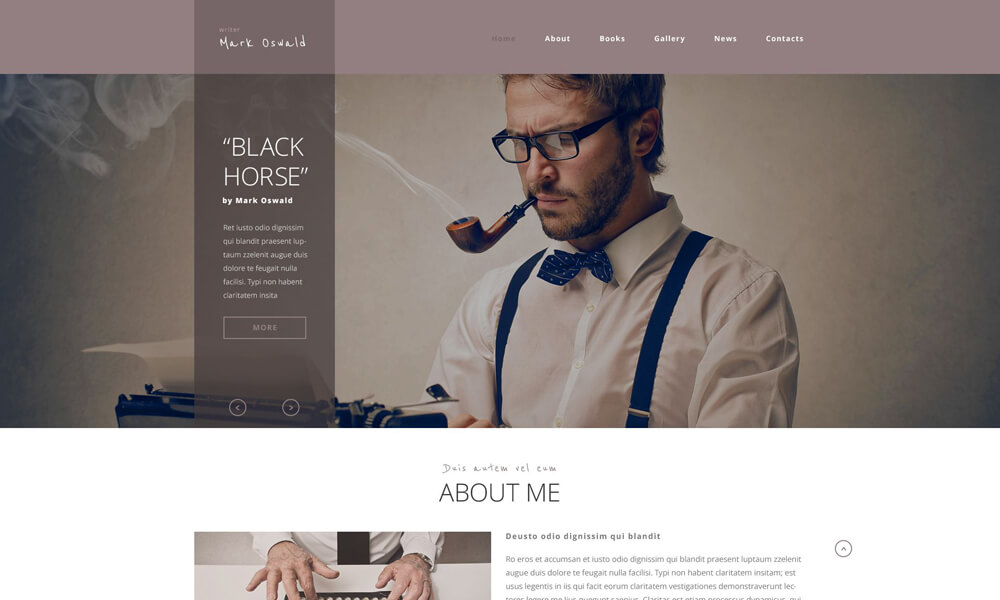 Writer PSD Template