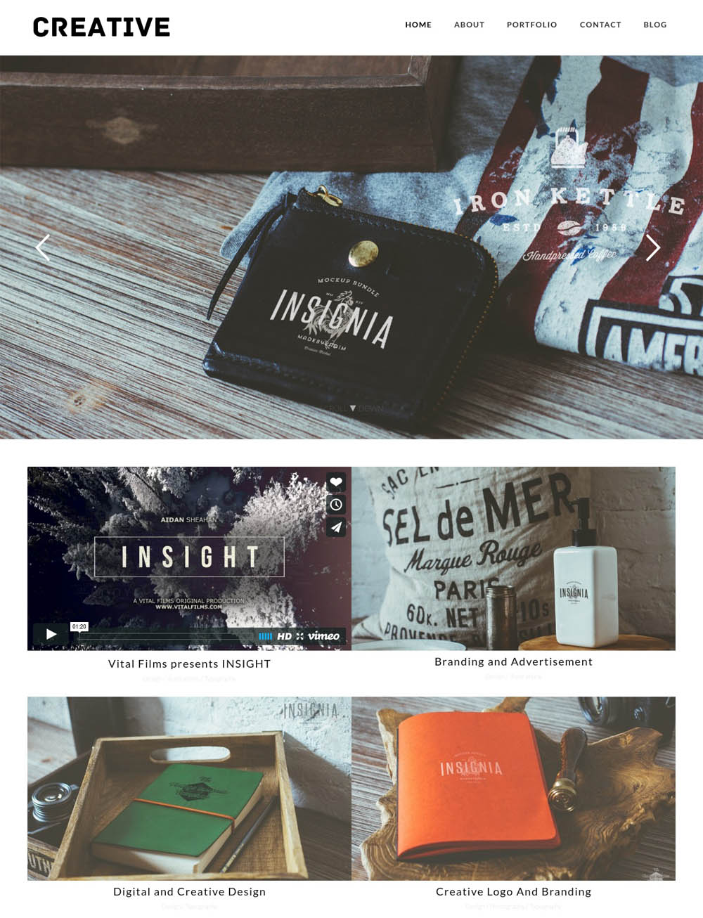 Creative Portfolio WordPress Theme for designers