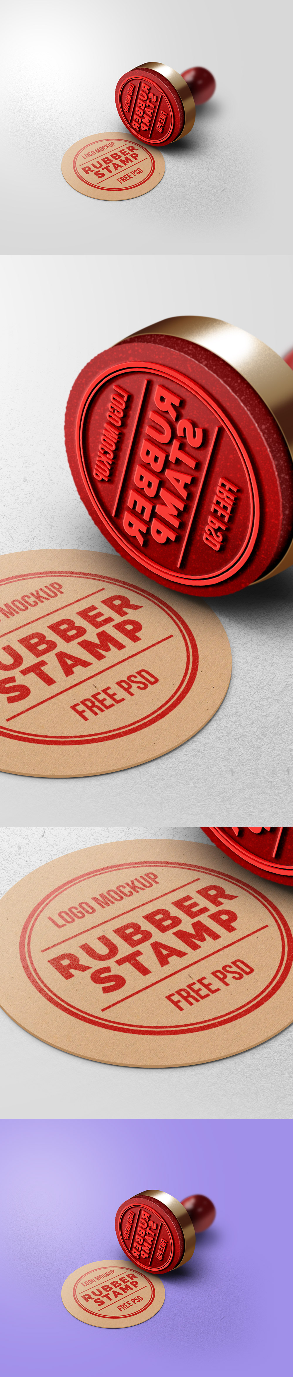 Rubber Stamp Logo Mockup