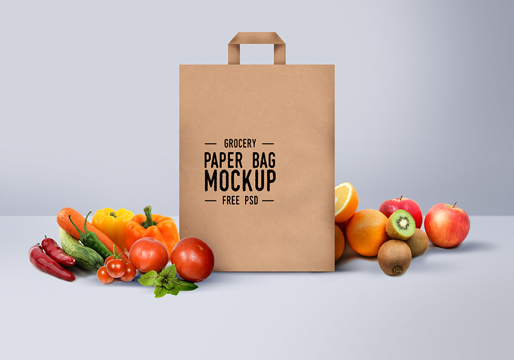 Brown Shopping Paper Bag PSD