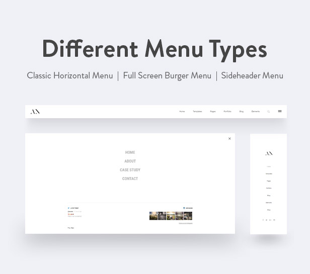 Animo Menu Types