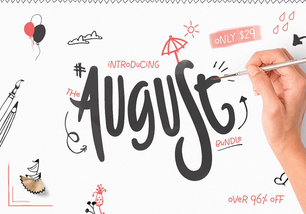 August Fonts & Design Bundle