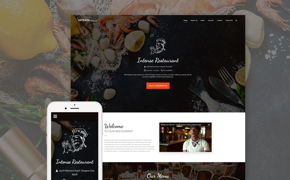 European Restaurant Web Template