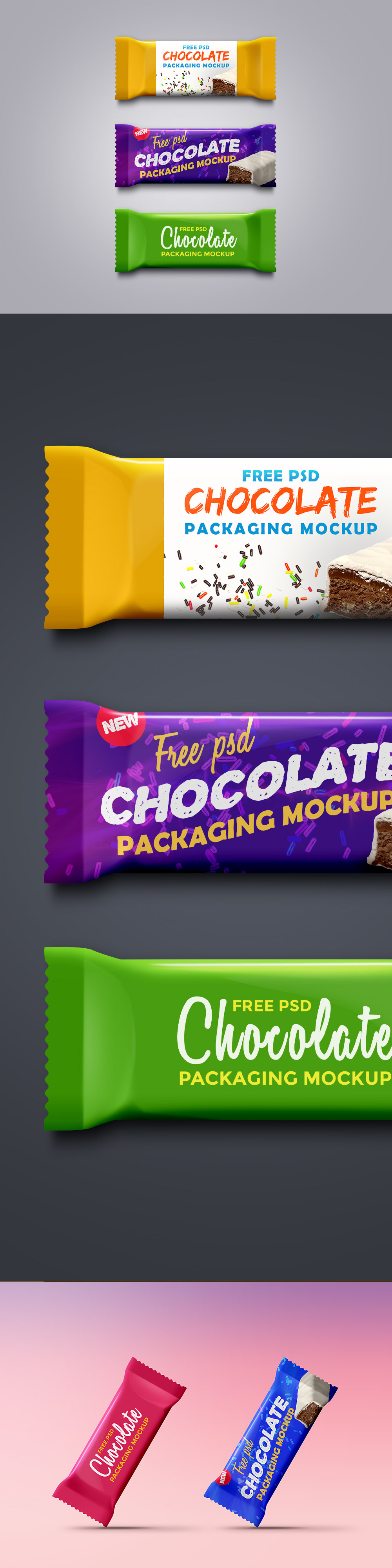 Chocolate Packaging Mockup PSD