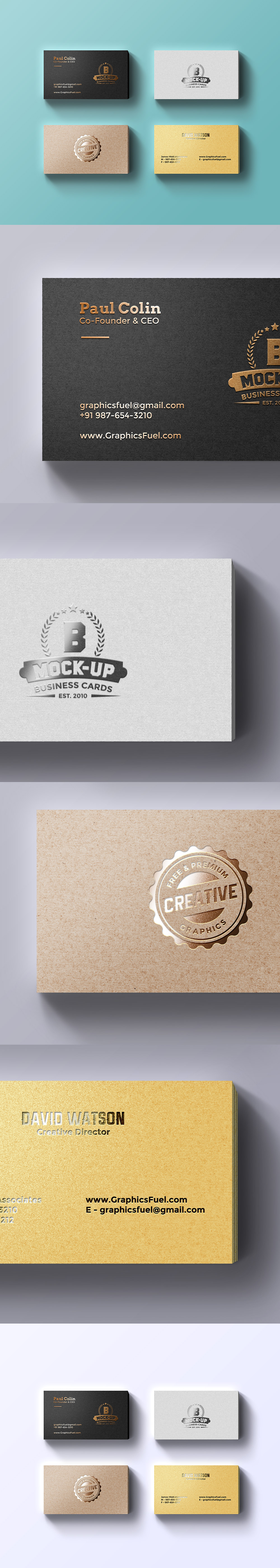 Premium PSD  Business card with envelope mockup