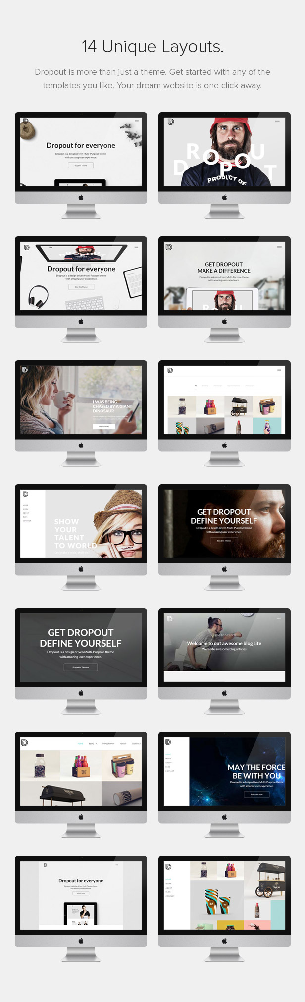 Dropout WP Theme Layouts