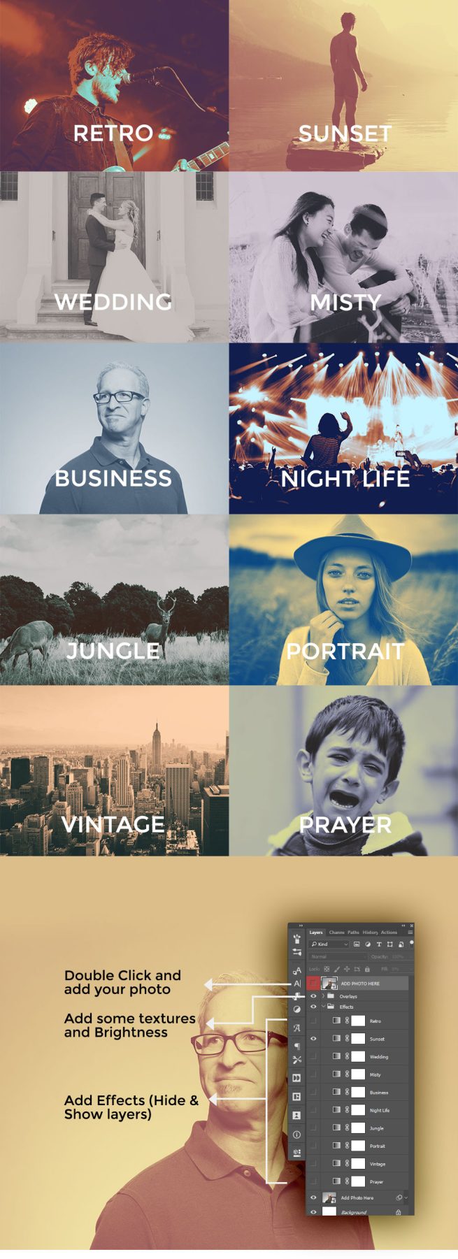 10 Free Photo Effects PSD GraphicsFuel