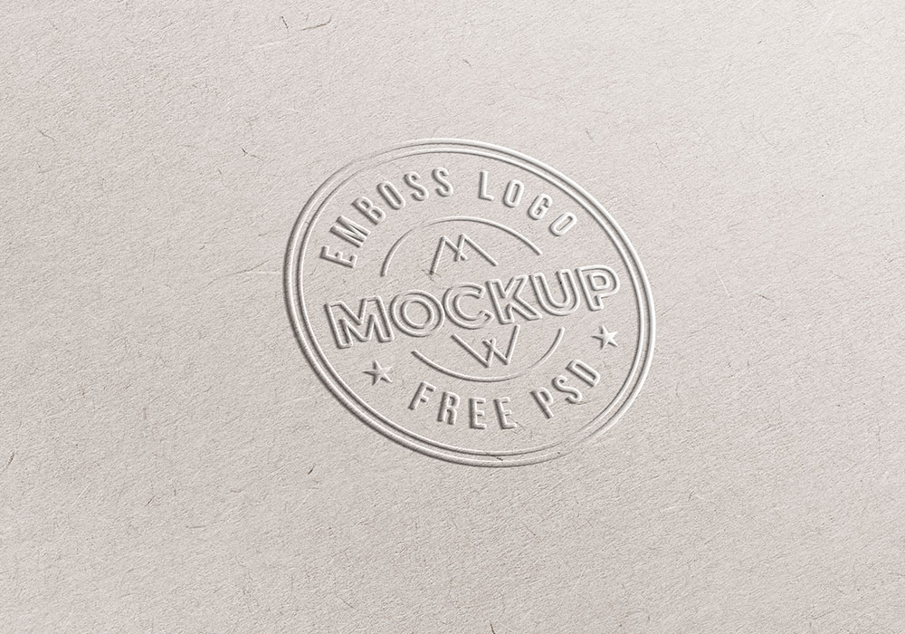 Free Emboss Logo Mockup