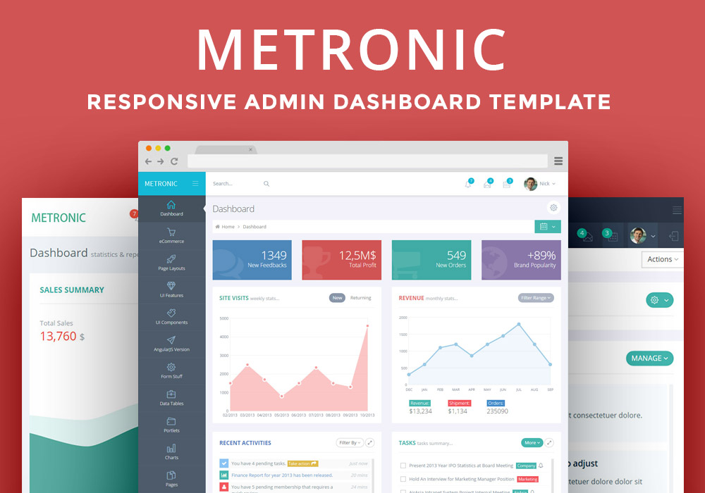 Metronic The Best Admin Dashboard Template Available Graphicsfuel