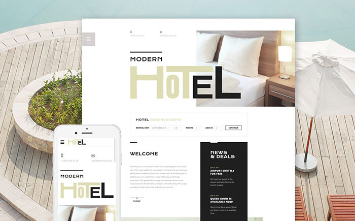  Hotels Responsive Website Template
