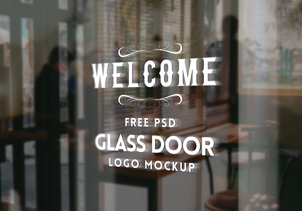 Download Glass Door Logo Mockup PSD - GraphicsFuel