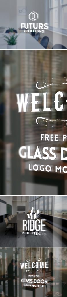 Download Glass Door Logo Mockup PSD - GraphicsFuel