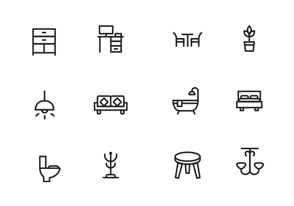Home Decor & Furniture Icons - GraphicsFuel