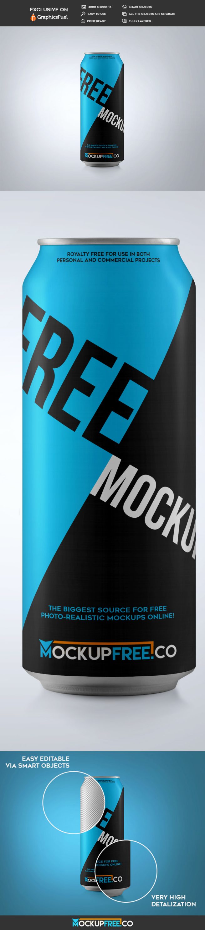 Soda Can Mockup PSD - GraphicsFuel
