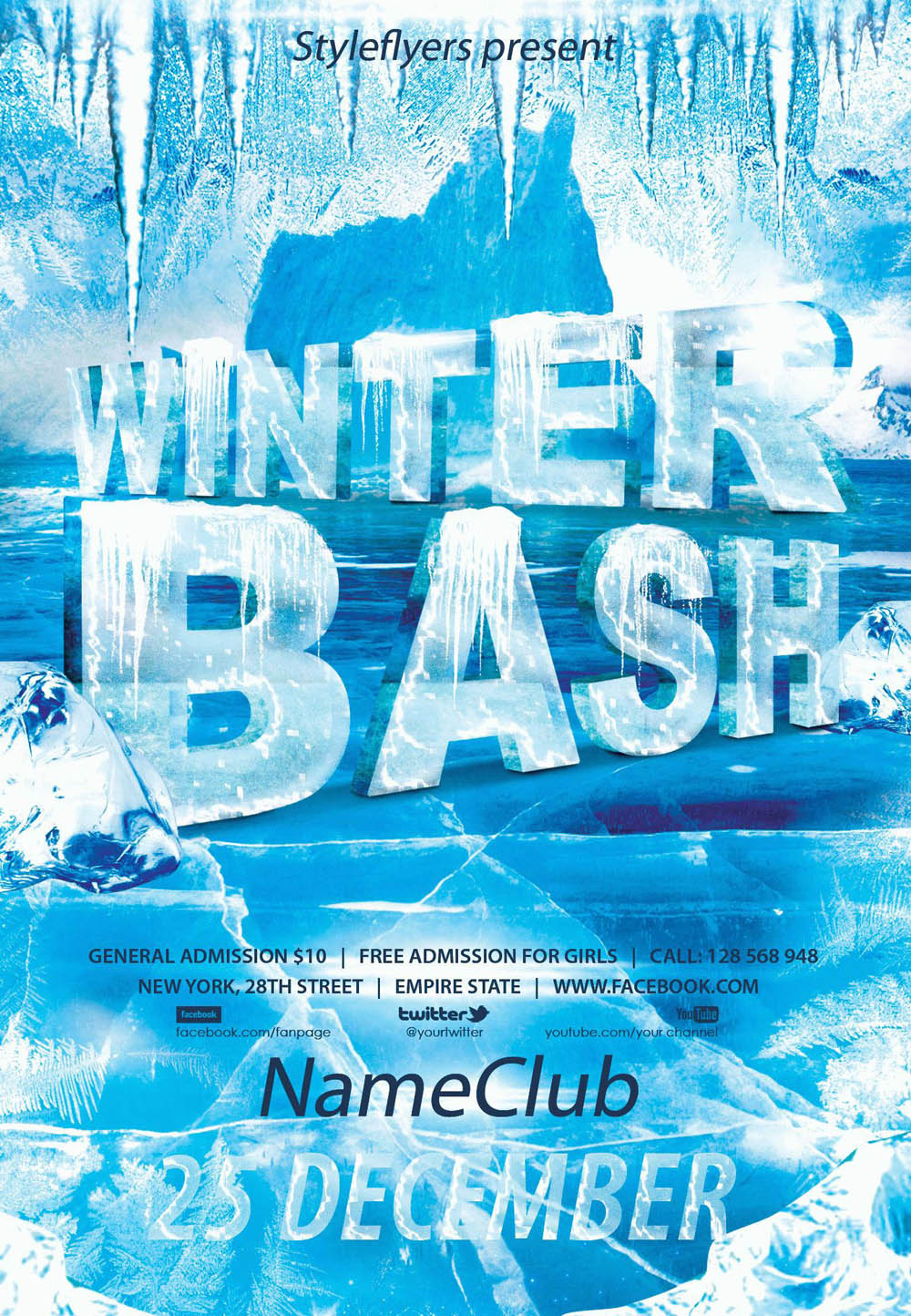 Winter Bash Party Flyer