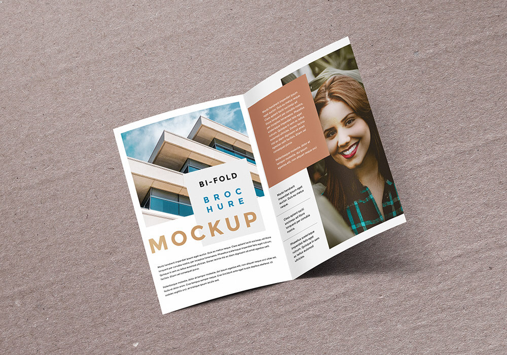 Bifold Brochure Mockup Template