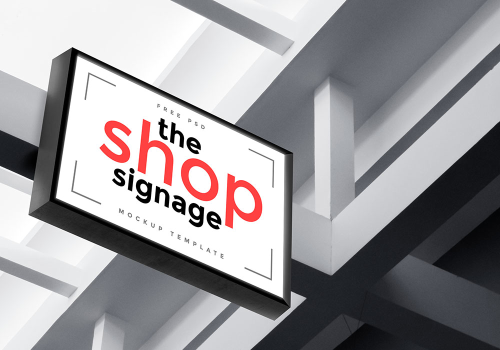 Free Outdoor Signage Mockup