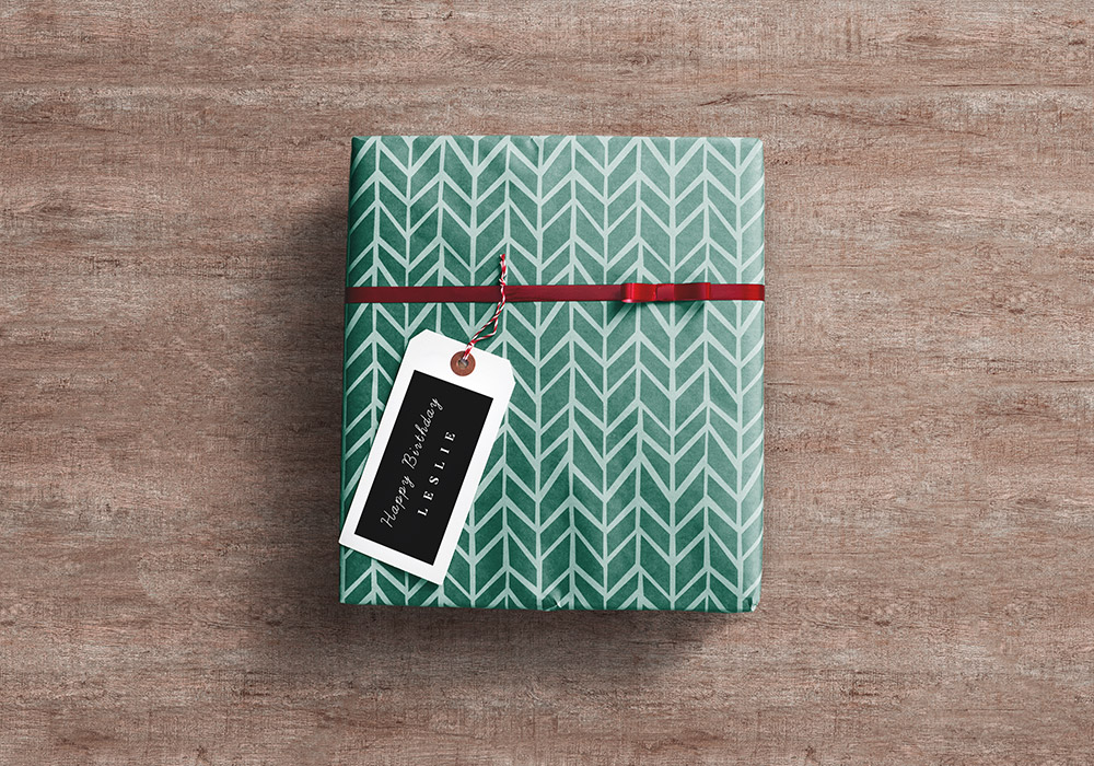 Free Gift Wrap Mockup